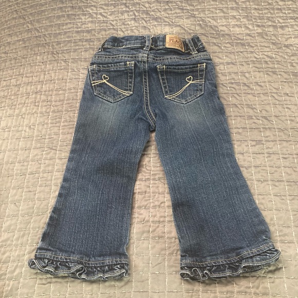 Place Dark Wash Ruffle Flare Jeans. 24 Months. - Picture 3 of 6